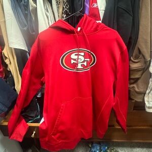 Nike 49ers Red Hooded Men’s Sweater Sz XL